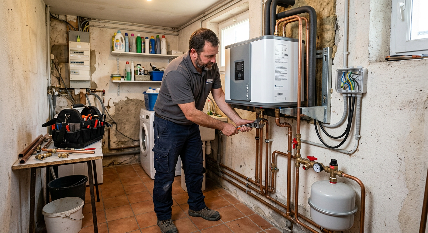Pose de chauffe-eau thermodynamique par un plombier à Moissy-Cramayel